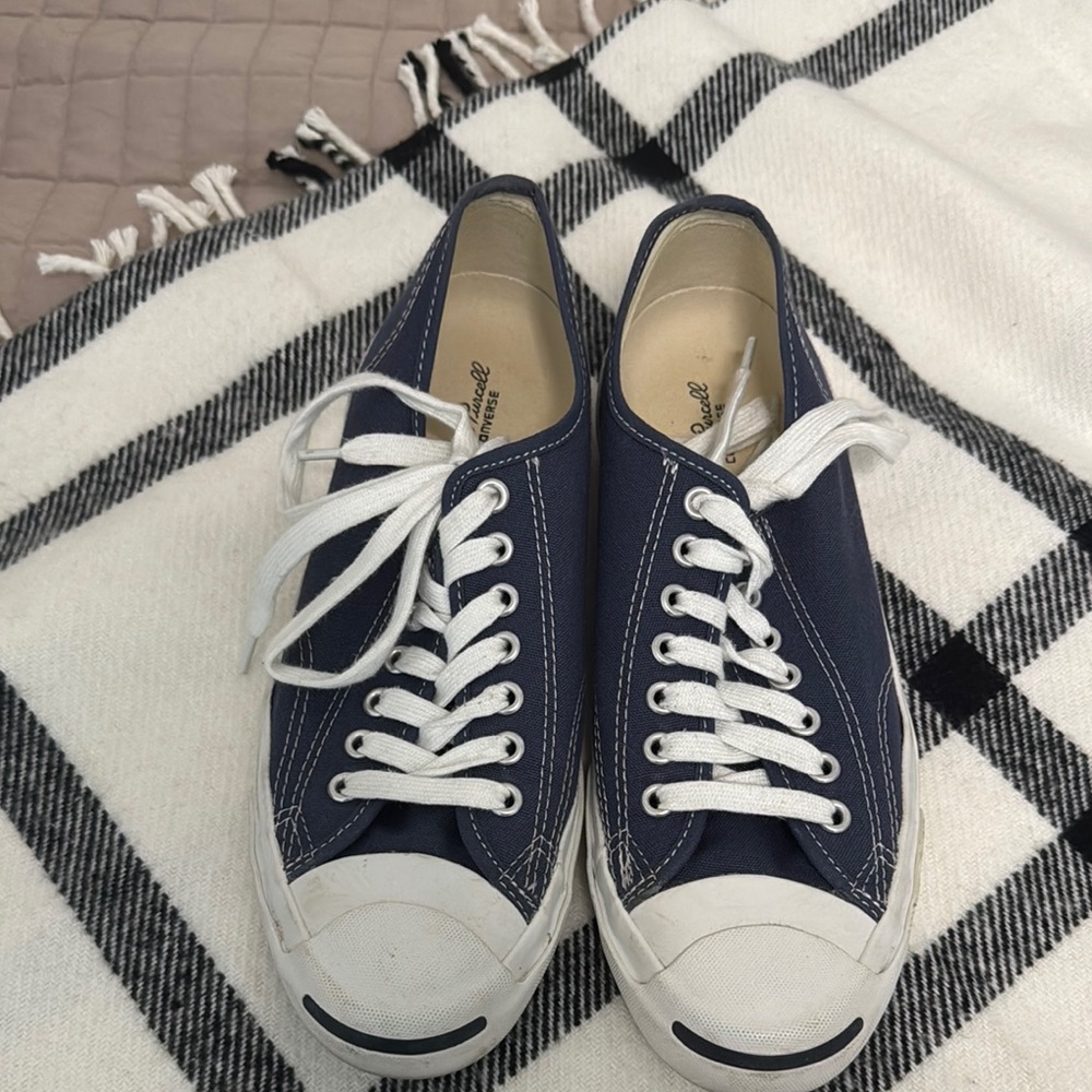 Navy and White Converse Sneakers